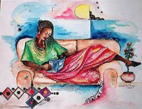 Reclining Lady by Chidi Okoye