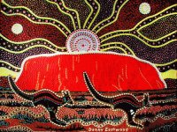 Ayers Rock aboriginal art Australia