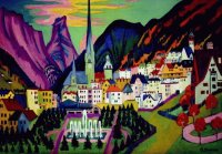Swiss Mountain village by Ludwig Kirchner