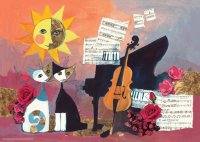 Musical Cats during a brake by Rosina Wachtmeister