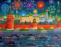 Fireworks above the Kremlin