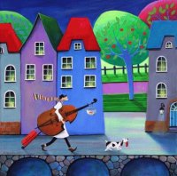 On the way to the music school by Iwona Lifsches