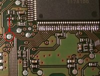 PCB with test connection pads