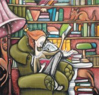 Reading a Book by Annika Hitunen
