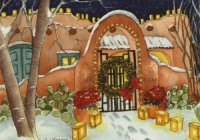 Winter in Santa Fe New Mexico by Dena Cooper
