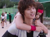 playful kiss