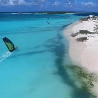 Windsurfeando en un maravilloso mar