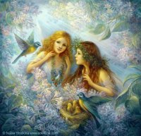 Fadas, duendes e ninfas.