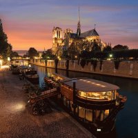 Anochecer en París-Notre Dame