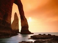 rock formation in water