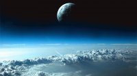 blue moon and clouds