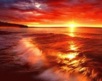 golden sea and sun