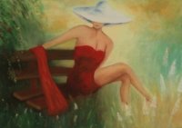 femme sur un banc