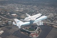 Endeavor over Anaheim