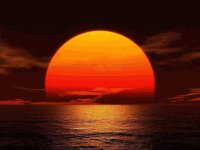 sunset over water