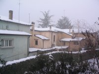 Periferia di Padova dopo una nevicata
