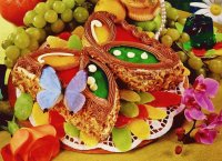 fruit and thanksgiving table