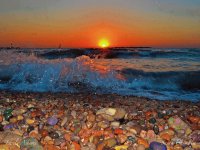 beach pebbles
