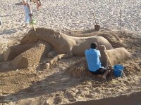 escultura en arena