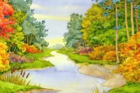 autumn-creek-watercolor