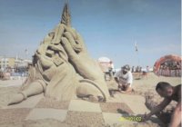 Escultura na areia