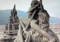 Escultura na areia