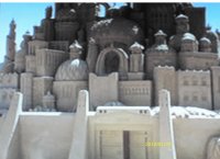 Escultura na areia