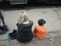 waiting on the train