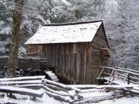 snowy mill