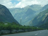 Travel on the highway in Switzerland