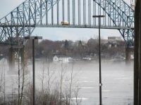 Misty day at the Centennial Bridge, Miramichi