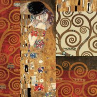 Deco Collage Detail (from The Kiss)
