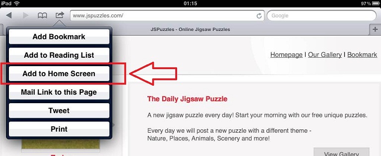 How To Bookmark Jspuzzles On Ipad