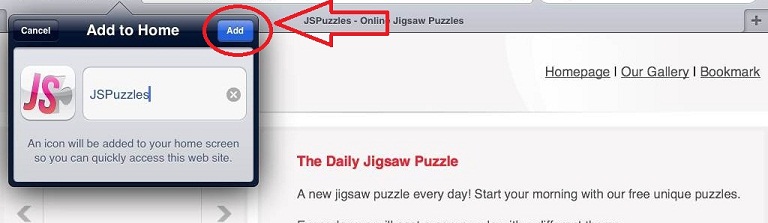 How To Bookmark Jspuzzles On Ipad