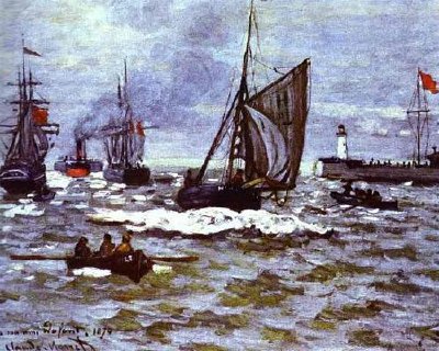 Claude Monet. A entrada do porto de Honfleur. 1867.