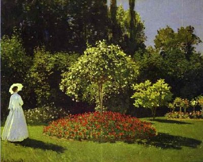 Claude Monet. Donna in giardino (Saint-Adresse). 1867.