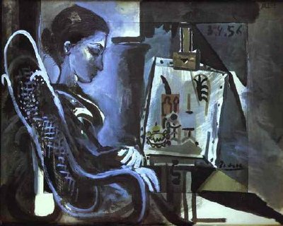 Pablo Picasso. Jacqueline em Studio. 1957.
