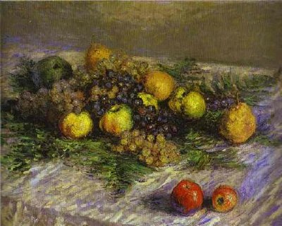 Claude Monet. Natura morta con pere e uva. 1880.