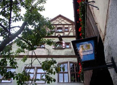 600 year old hotel in Rothenburg, Germany