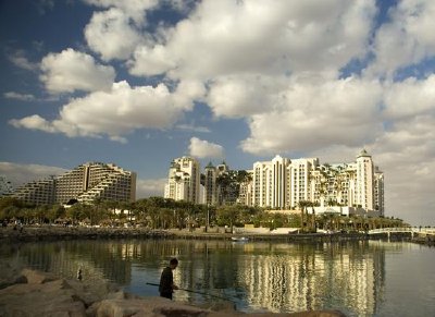 Winter afternoon, Eilat North Beach, Israel