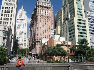 Die Banespa- und Martinelli-Gebäude in Sao Paolo, Brasilien