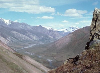 Panorama del valle de la montaña