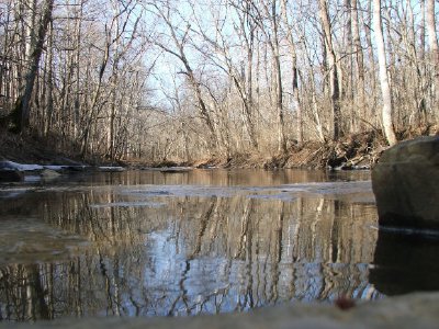 Río en invierno, Ohio