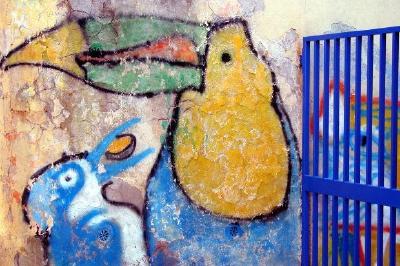 Graffiti of Parrots