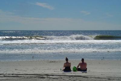 Sitting on the beach