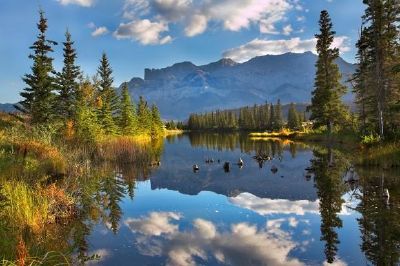 Blick auf die Berge, Kanada