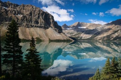 Bow Lake vid Banff Nationalpark