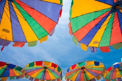 Colorful Beach Umbrellas