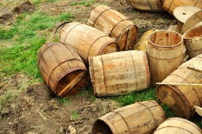 Old Wood Barrels Discarded jigsaw puzzle