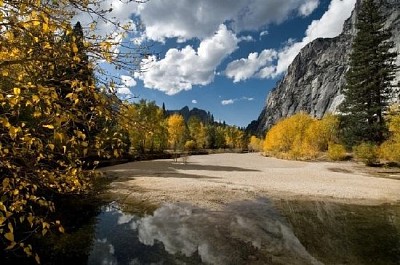 Fallscen, Yosemite Park, Kalifornien, USA